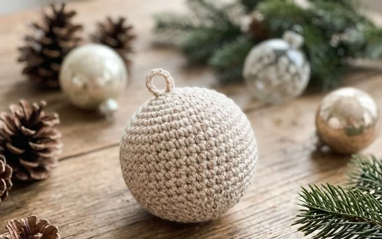 Einfache Kerstbal häkeln: Kostenlose Anleitung für Anfänger