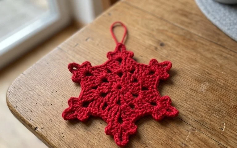Häkelanleitung: Weihnachtsschneeflocke einfach selber machen